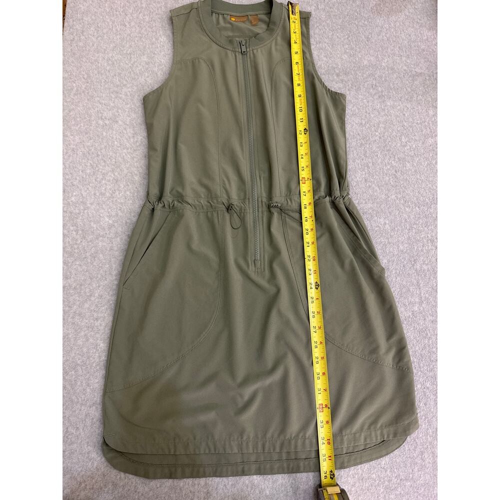 Zella Getaway Front Zip Utility Dress in Green Agave Size Small - Picture 7 of 9